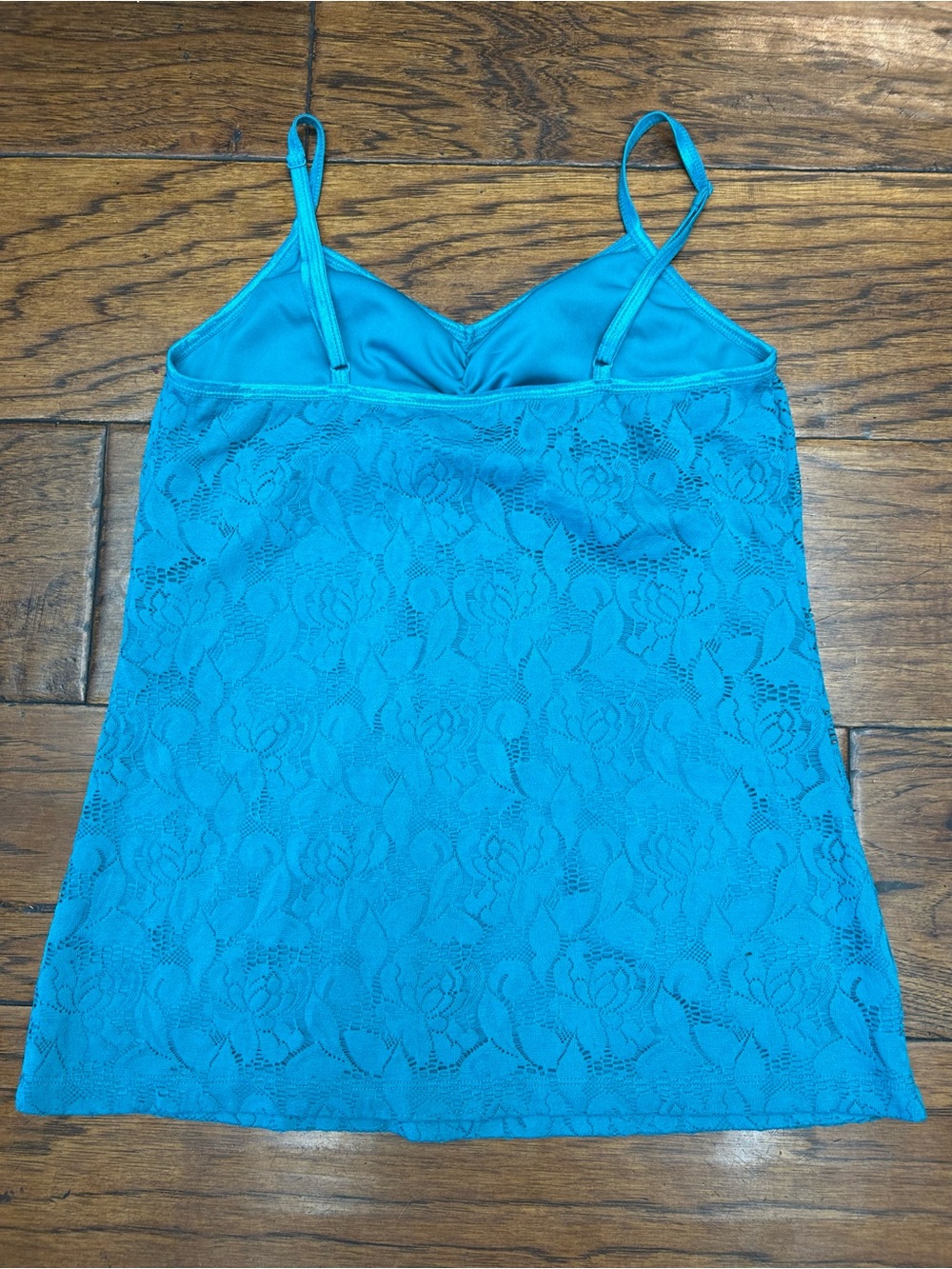 torrid Turquoise Lace Camisole with Floral Pattern - Picture 6 of 6